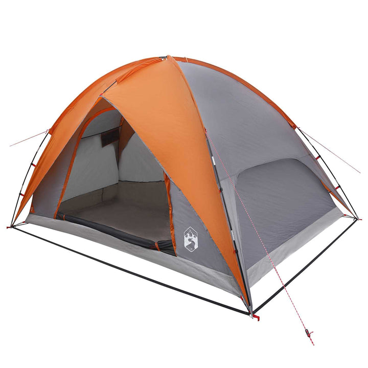 Camping telt med regnslag vandafvisende Kuppel Grå og orange