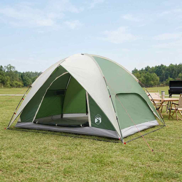 Camping telt med regnslag vandafvisende Grøn 360 x 245 x 185 cm