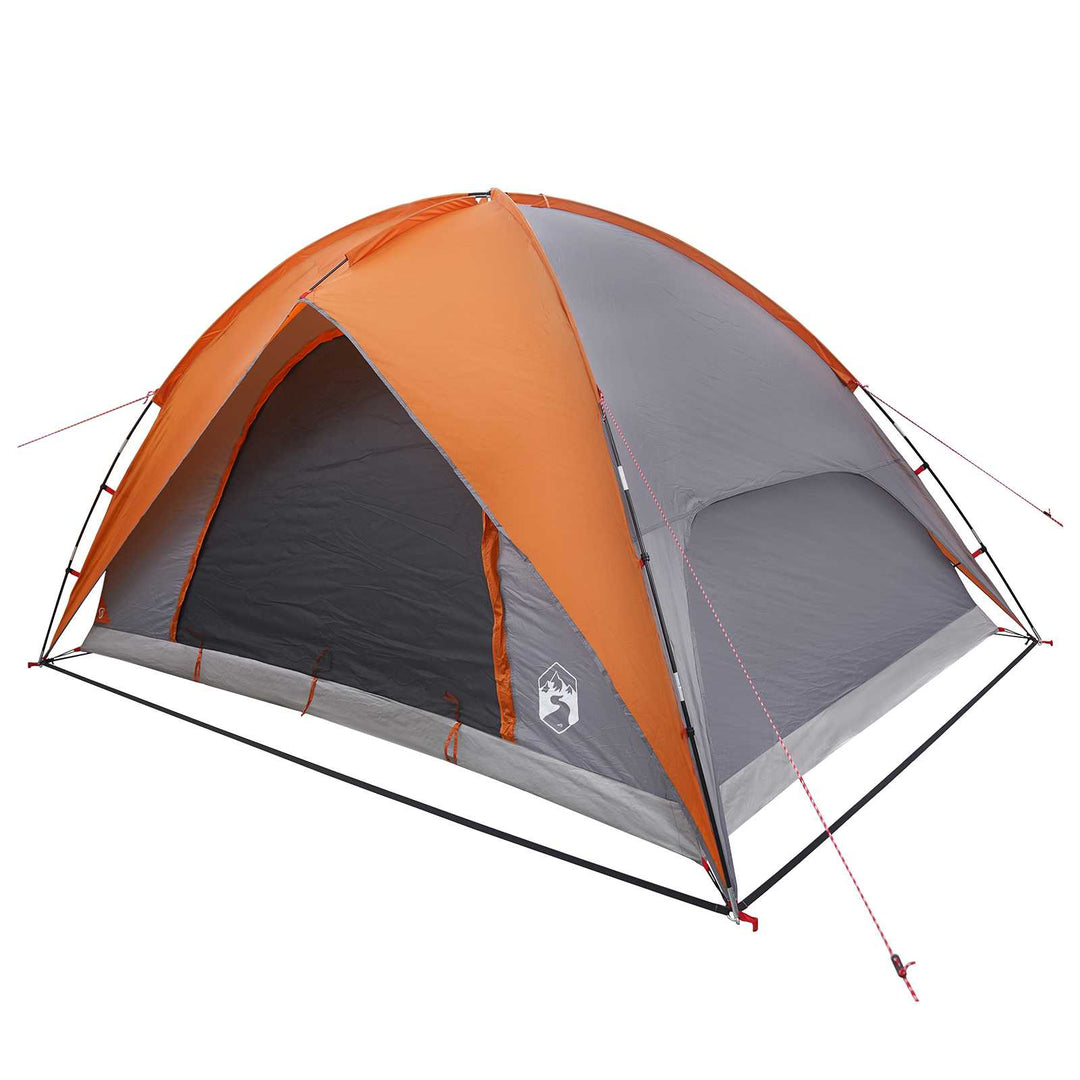 Camping telt med regnslag vandafvisende Kuppel Grå og orange
