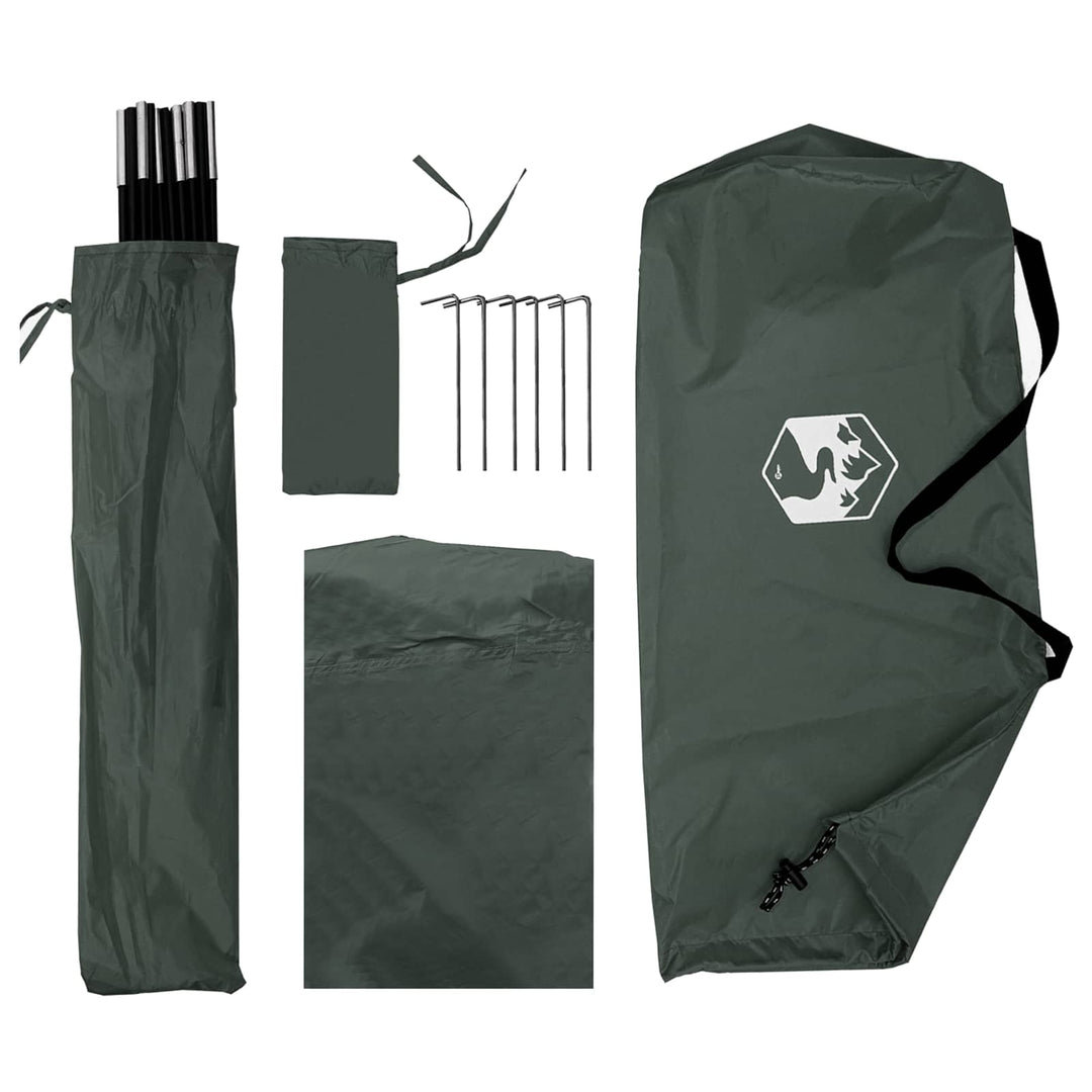 Bil Telt 308 x 215 x 220 cm Army Grøn Polyester og Stål
