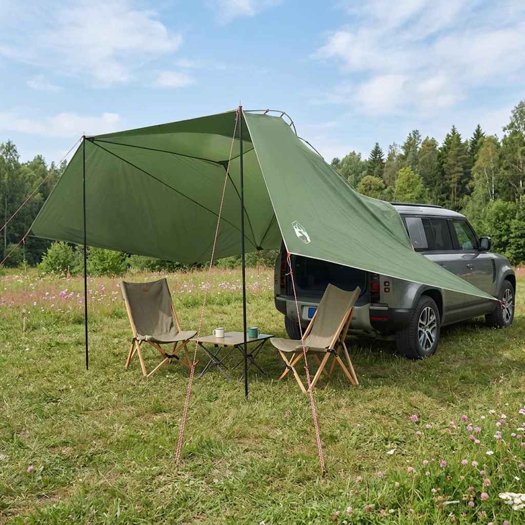Bil Telt 350 x 250 cm Grøn Polyester og Stål