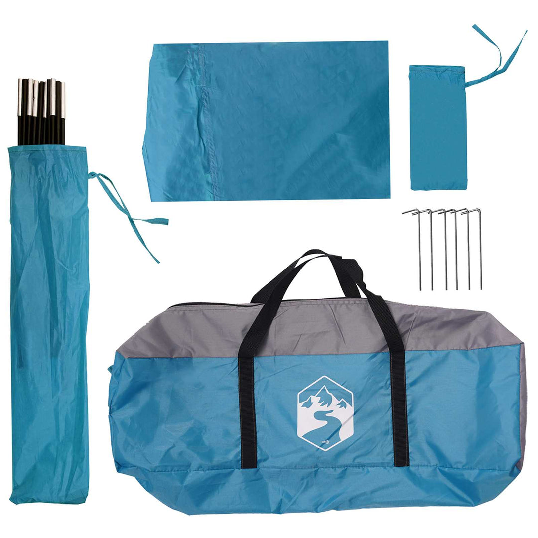Bil Telt med tag Blå 350 x 250 cm Polyester og Stål