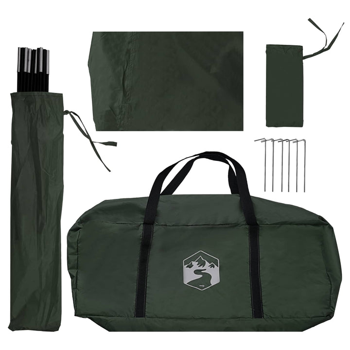 Bil Telt med tag Army Grøn 350 x 250 cm Polyester og Stål