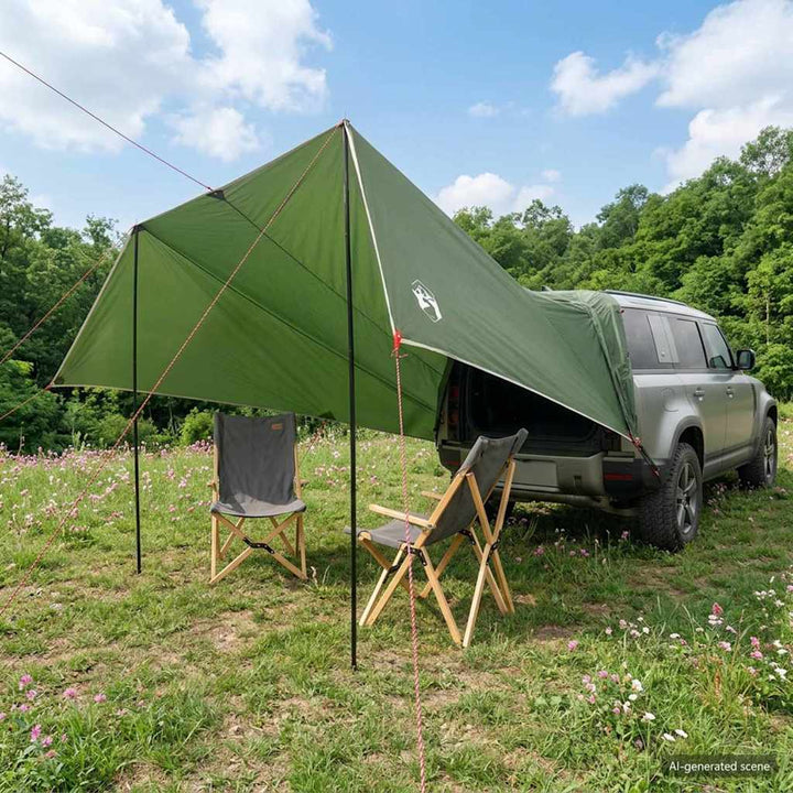 Fartøjs Markise Grøn 500 x 515 x 215 cm Polyester og Stål