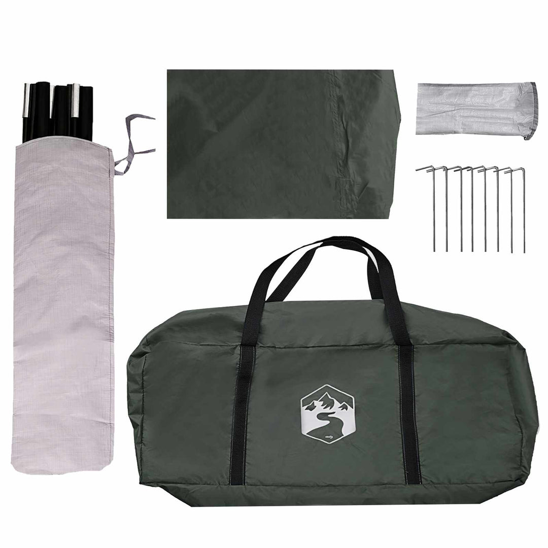 Fartøjs Markise Army grøn 500 x 515 x 215 cm Polyester og Stål