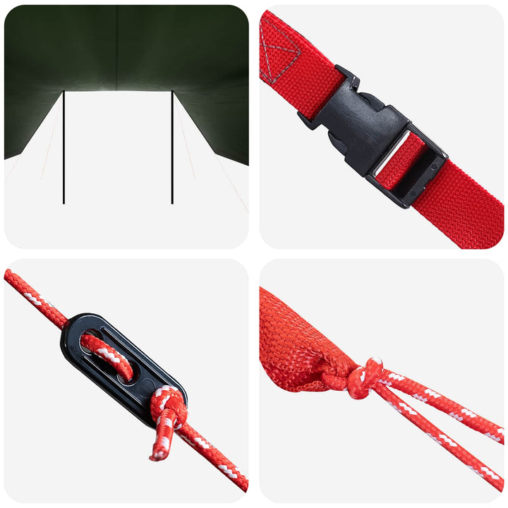 Fartøjs Markise Army grøn 500 x 515 x 215 cm Polyester og Stål