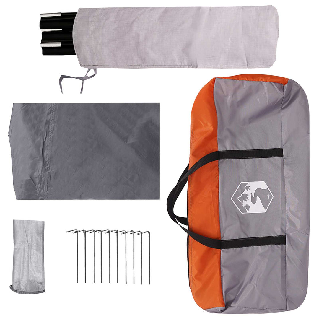 Tailgate awning vandafvisende 405 x 280 x 220 cm Grå og orange