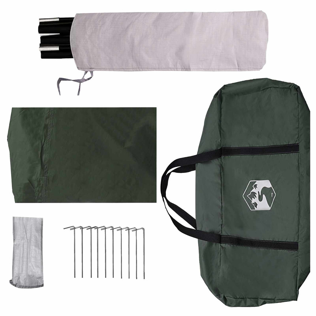 Tailgate awning vandafvisende Army Grøn 405 x 280 x 220 cm