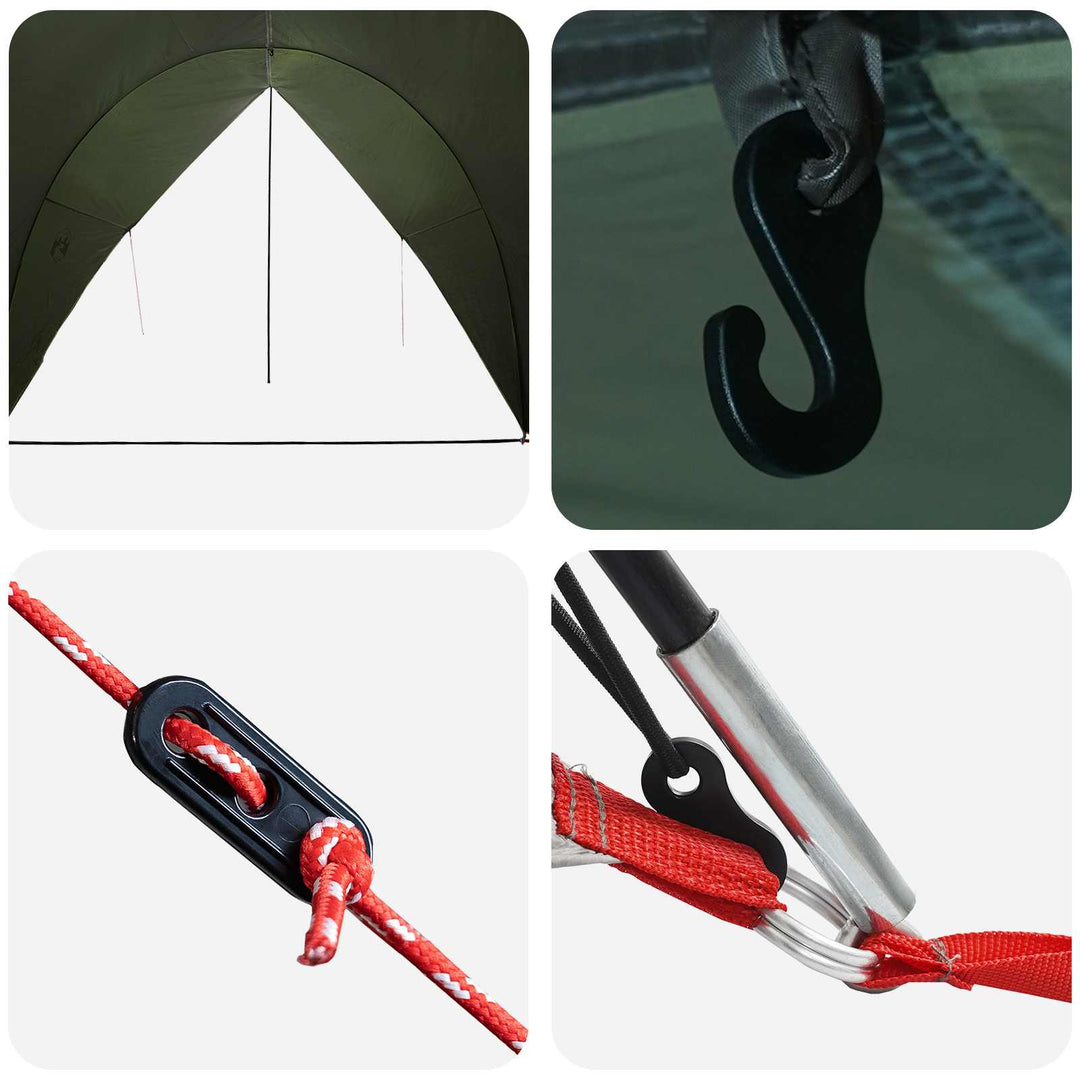 Tailgate awning vandafvisende Army Grøn 405 x 280 x 220 cm