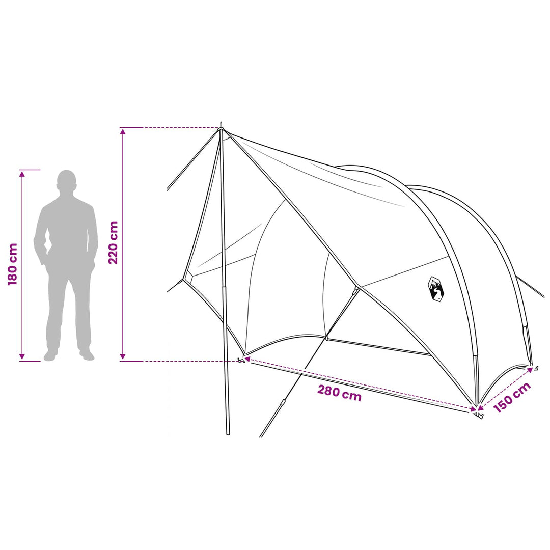 Tailgate awning vandafvisende Army Grøn 405 x 280 x 220 cm
