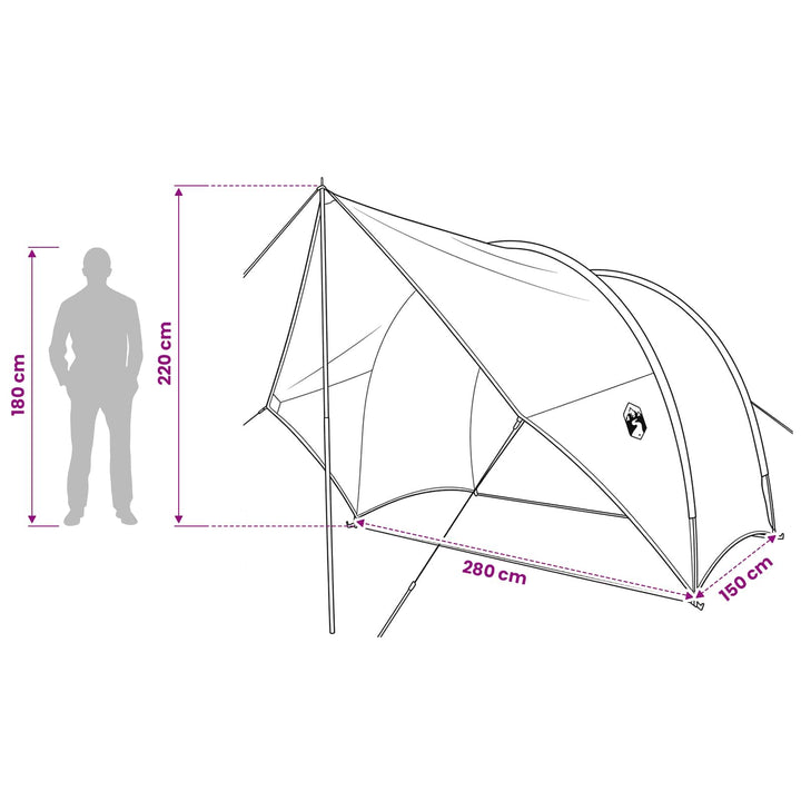 Tailgate awning vandafvisende Army Grøn 405 x 280 x 220 cm