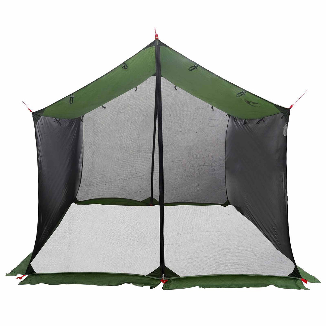 Camping tarp med mesh vægge Grøn 340 x 260 x 220 cm