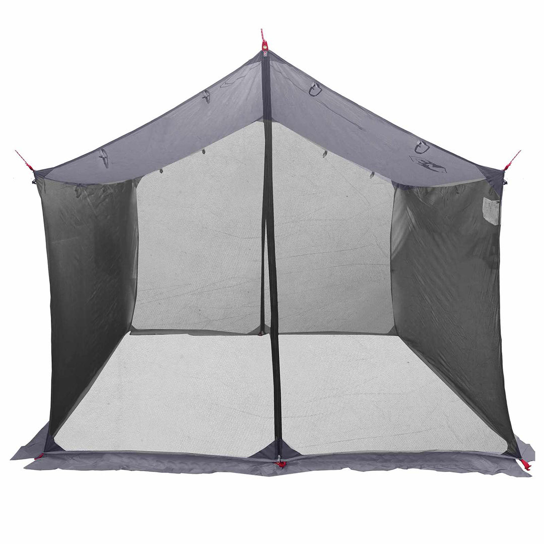 Camping tarp med mesh vægge Grå og orange 340 x 260 x 220 cm