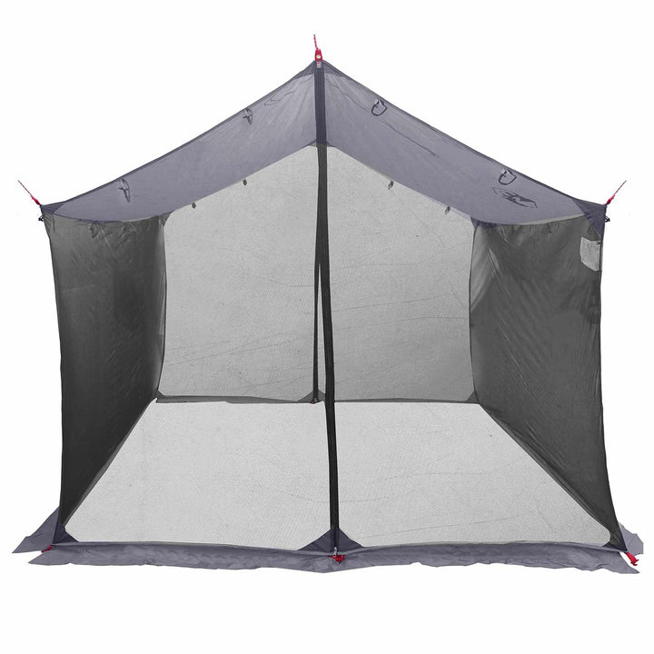 Camping tarp med mesh vægge Grå og orange 340 x 260 x 220 cm