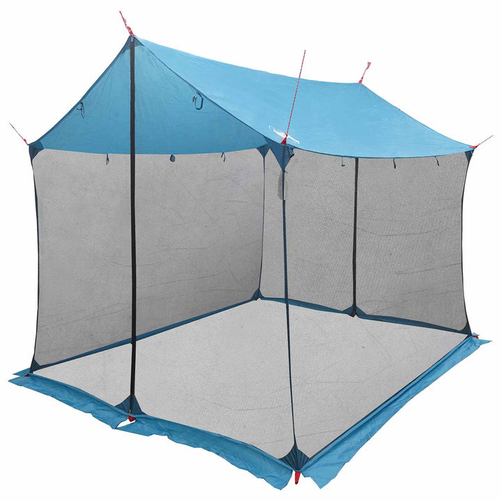 Camping tarp med mesh vægge Blå 270 x 210 x 210 cm