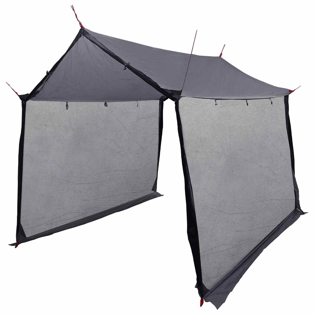 Camping tarp med mesh vægge Grå og orange 270 x 210 x 210 cm