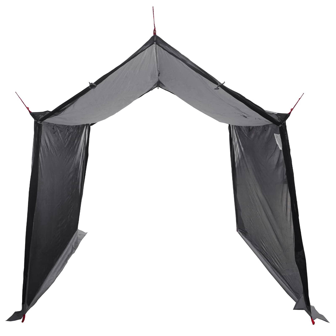 Camping tarp med mesh vægge Grå og orange 270 x 210 x 210 cm