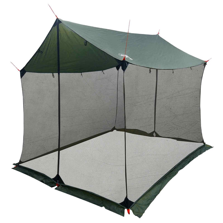 Camping tarp med mesh vægge Army Grøn 270 x 210 x 210 cm