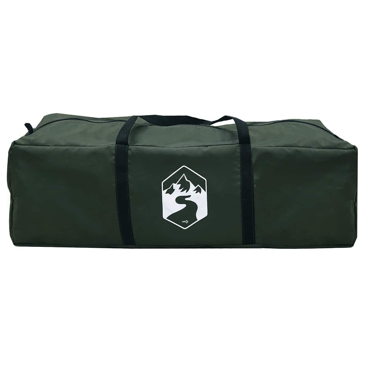 Hyttetelt med tag Army grøn 4-personers Polyester og Stål