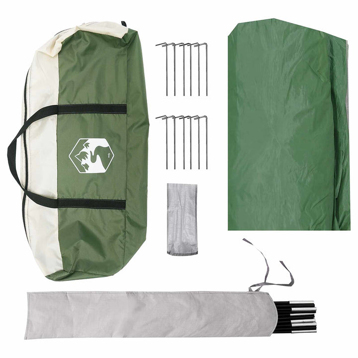 Camping tarp vandafvisende Grøn 550 x 400 x 230 cm