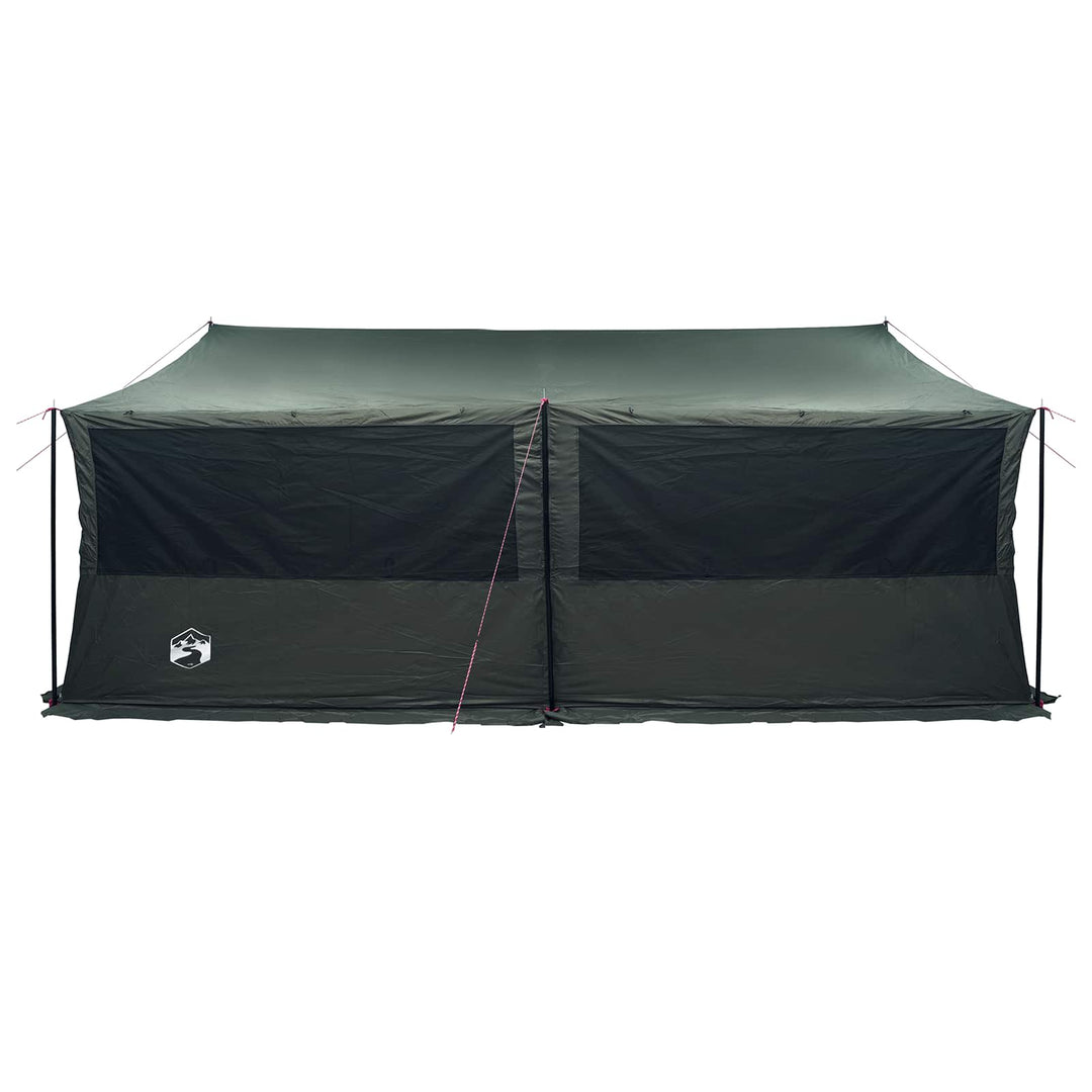 Familietelt Army grøn 600 x 400 x 268 cm Polyester og Stål