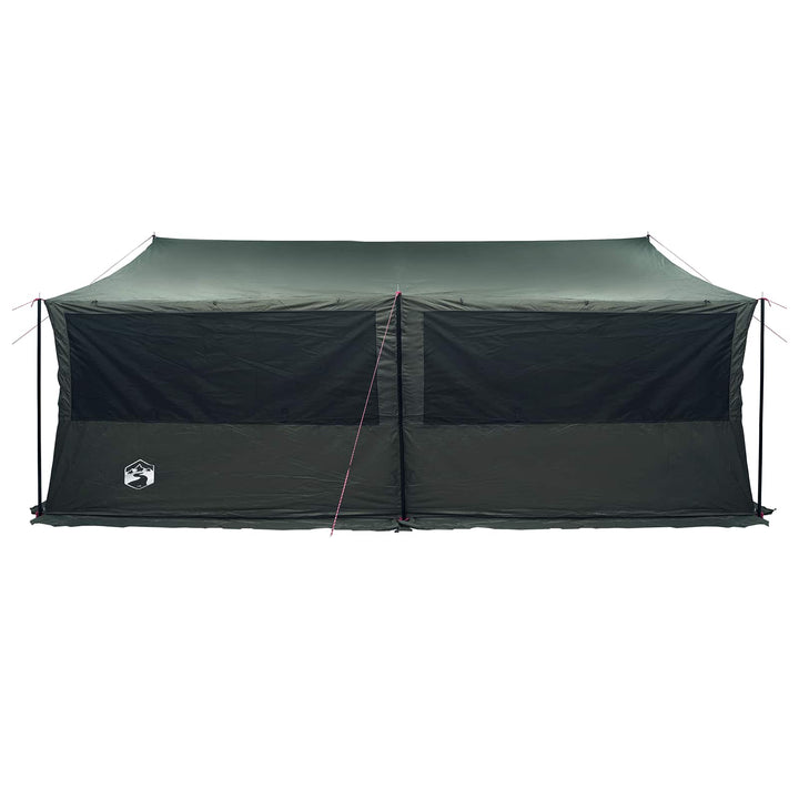 Familietelt Army grøn 600 x 400 x 268 cm Polyester og Stål