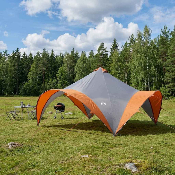 Party Tent Grå og orange 500 x 500 x 350 cm Polyester og Stål