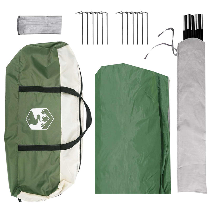 Party Tent med tag Grøn 400 x 400 x 320 cm Polyester og Stål