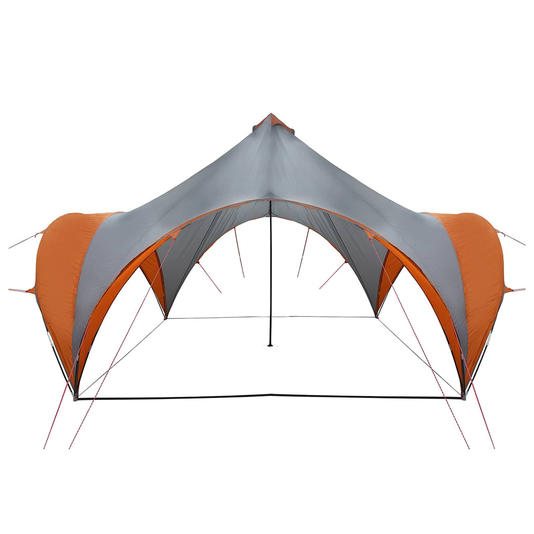 Party Tent Grå og orange 400 x 400 x 320 cm Polyester og Stål