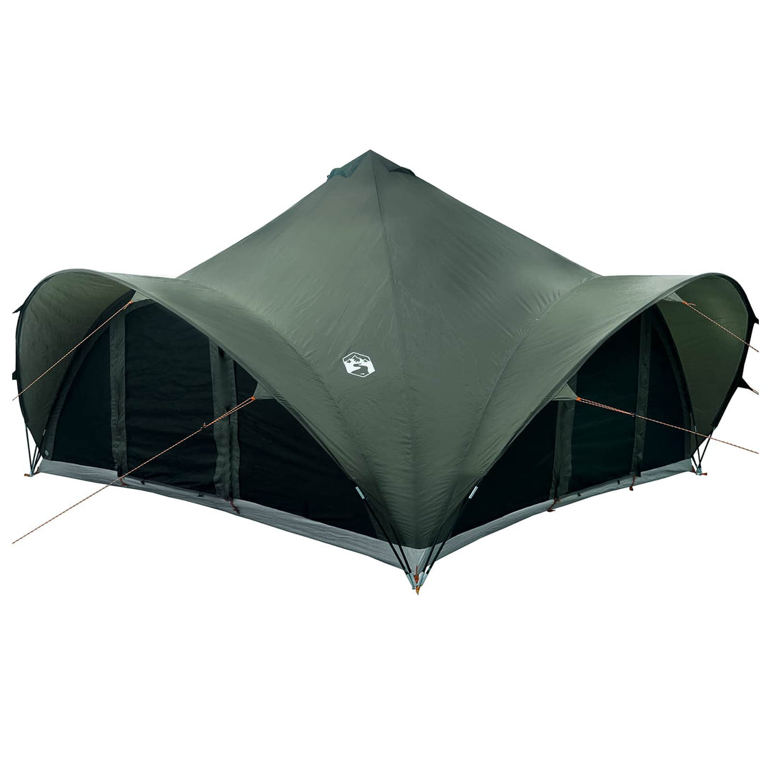 Tipi telt med tag Army grøn 18-Personer Polyester og Stål