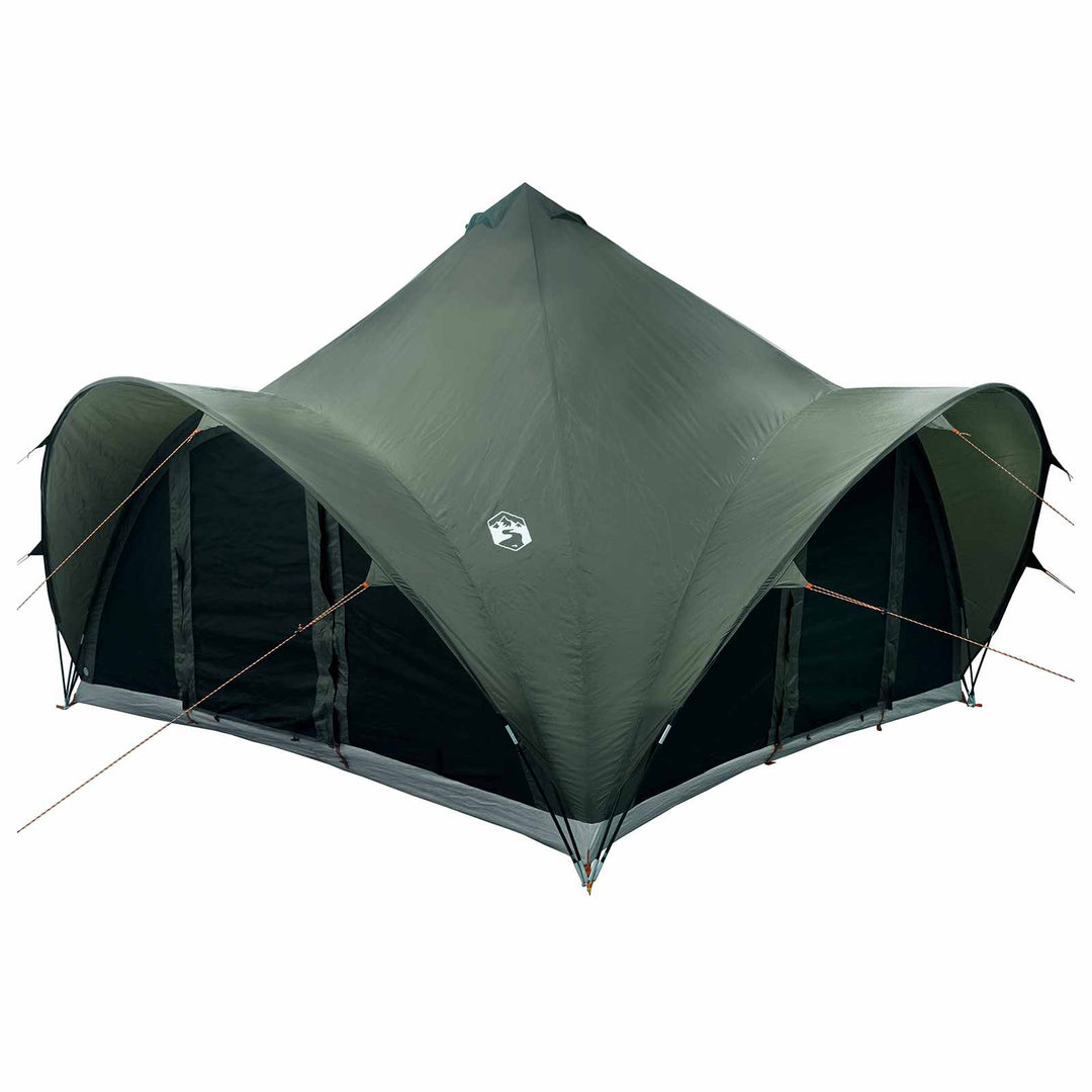Tipi telt med tag Army grøn 6-personers Polyester og Stål