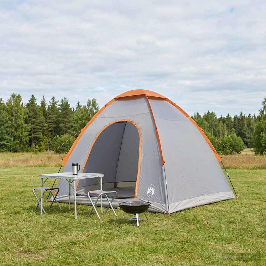 Camping telt med tag Grå og orange 190 x 140 x 105 cm