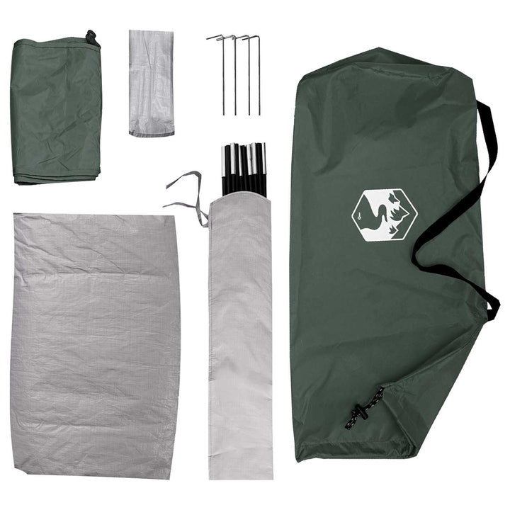 Camping telt med tag Army Grøn 190 x 140 x 105 cm