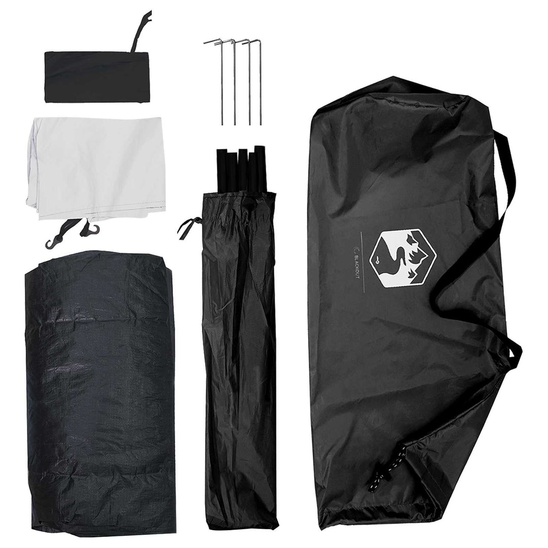 Camping telt med tag 185T Polyester med PU belægning