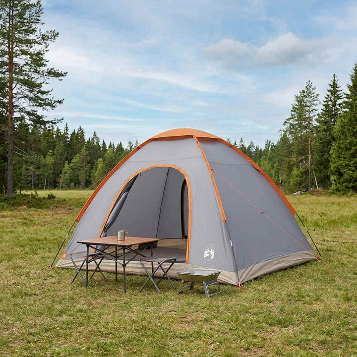 Camping telt med tag Grå og orange 275 x 215 x 125 cm