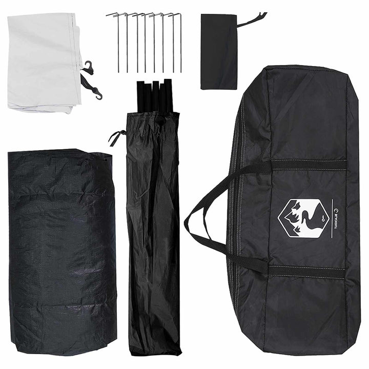 Camping telt med tag Hvid Blackout 335 x 275 x 180 cm