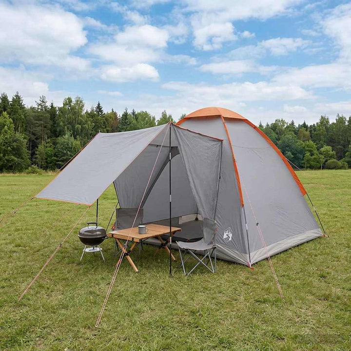 Camping telt Grå og orange 2-personers Polyester og Stål