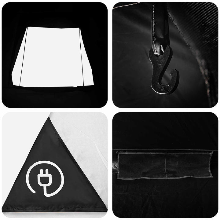 Camping telt Hvid Blackout 190 x 140 x 105 cm Polyester og Stål