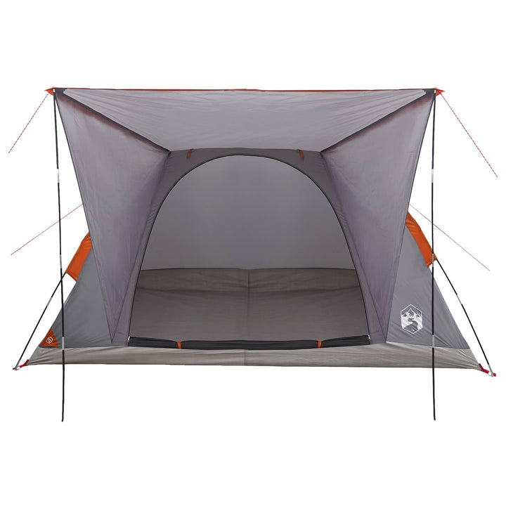 Camping telt Grå og orange 4-personers Polyester og Stål