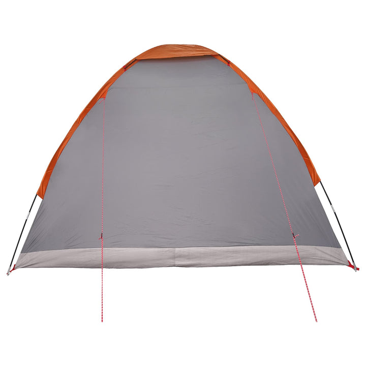 Camping telt Grå og orange 4-personers Polyester og Stål