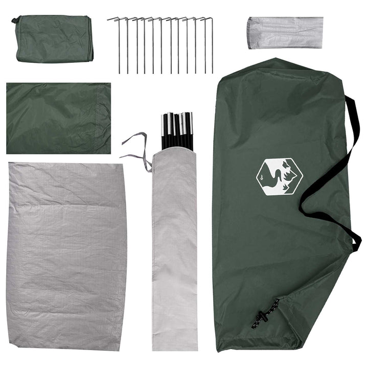 Camping telt Army Grøn 275 x 215 x 125 cm Polyester og Stål