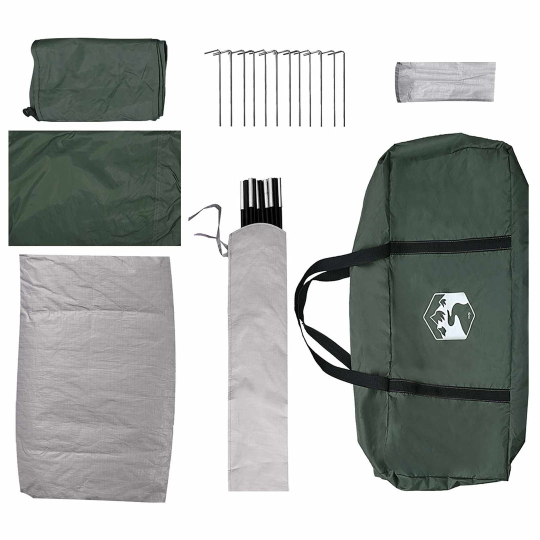 Camping telt Army Grøn 335 x 275 x 180 cm Polyester og Stål