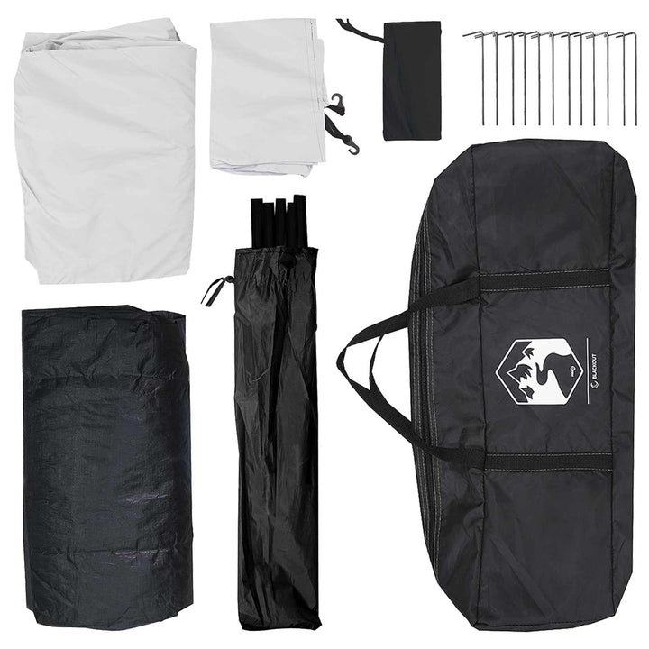 Camping telt Hvid Blackout 335 x 275 x 180 cm Polyester og Stål