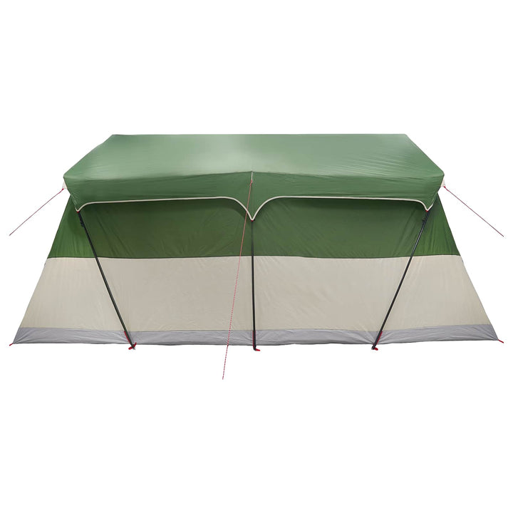 Familietelt med tag Grøn 487 x 340 x 216 cm Polyester og Stål
