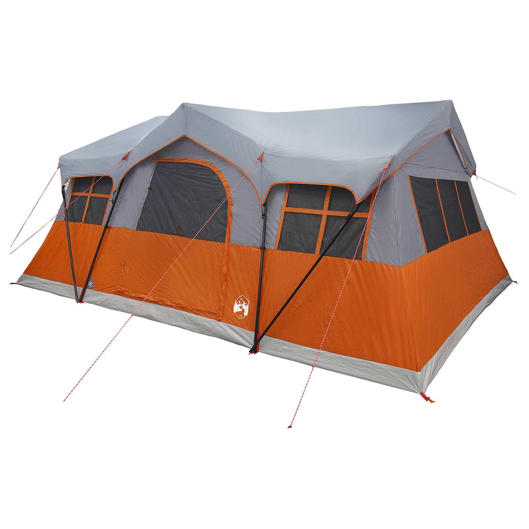 Familietelt Grå og orange 487 x 340 x 216 cm Polyester og Stål