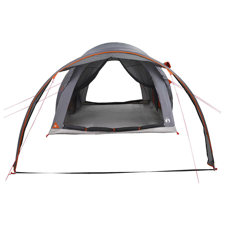 Tunneltelt Grå og orange 370 x 275 x 210 cm Polyester og Stål