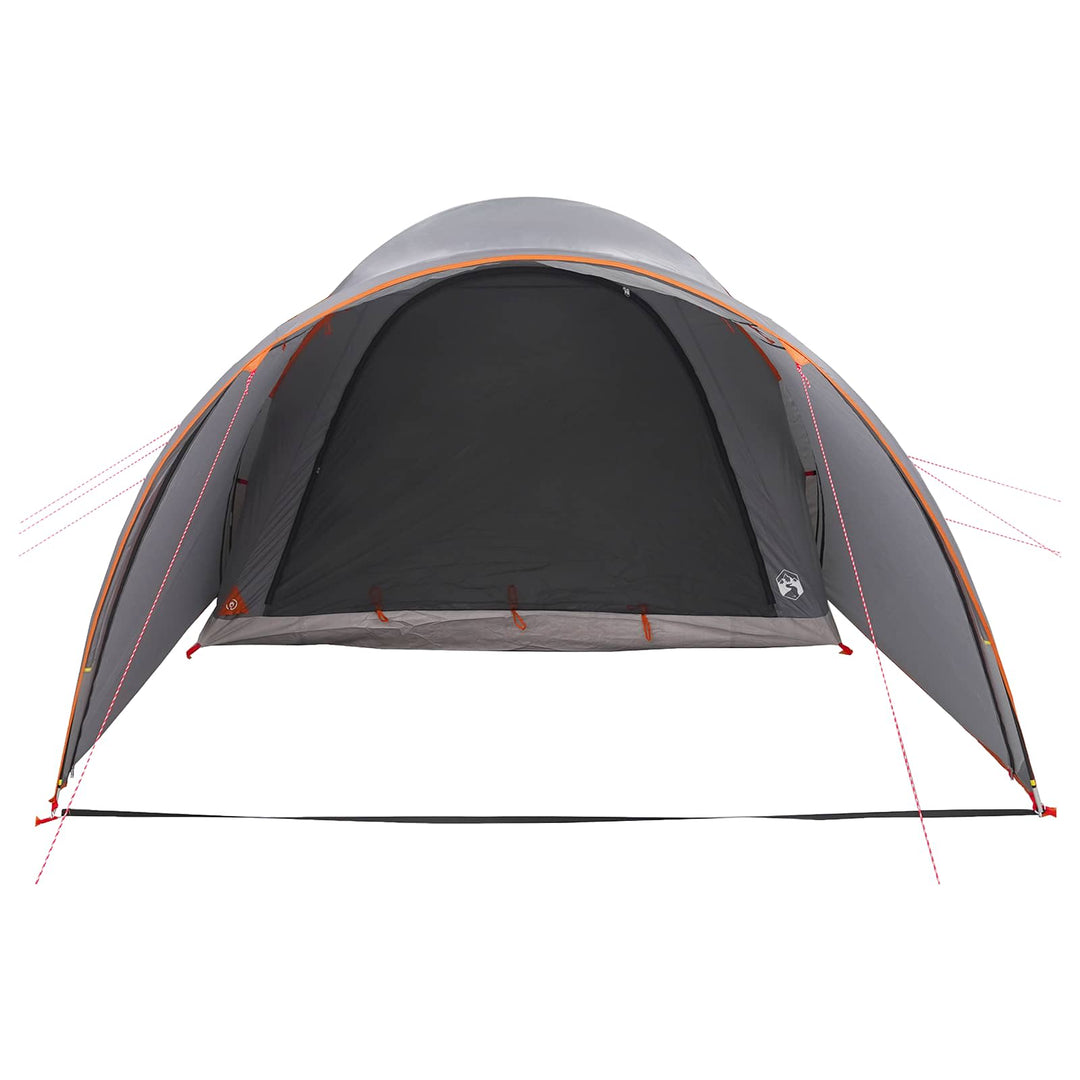 Tunneltelt Grå og orange 370 x 275 x 210 cm Polyester og Stål