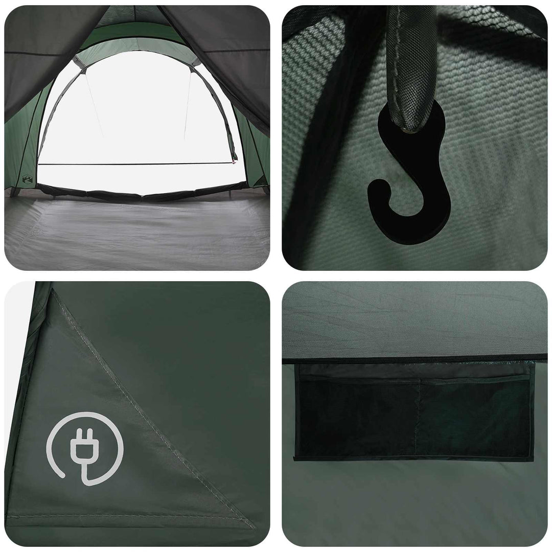 Tunneltelt Army Grøn 370 x 275 x 210 cm Polyester og Stål