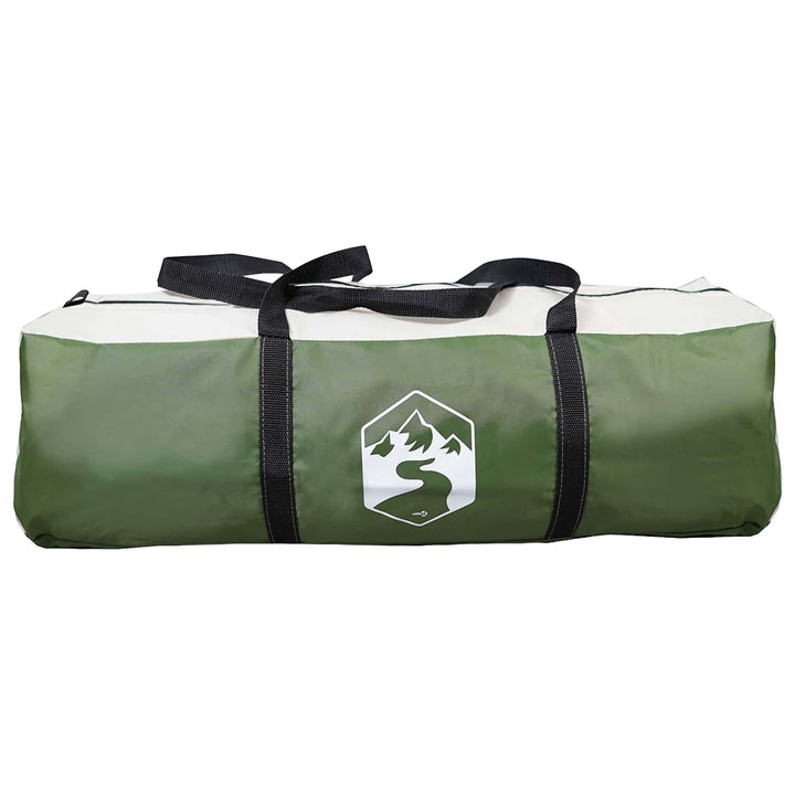 Hyttetelt med tag Grøn 480 x 273 x 205 cm Polyester og Stål