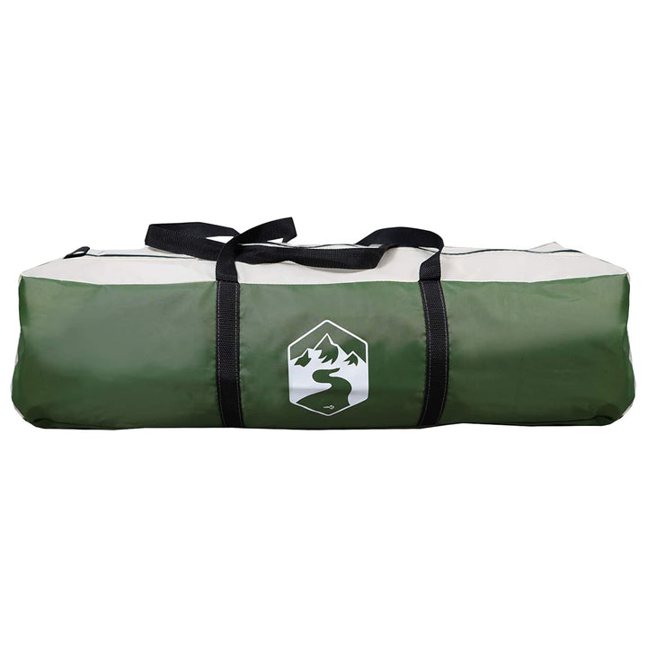 Familietelt med tag Grøn 305 x 275 x 190 cm Polyester og Stål